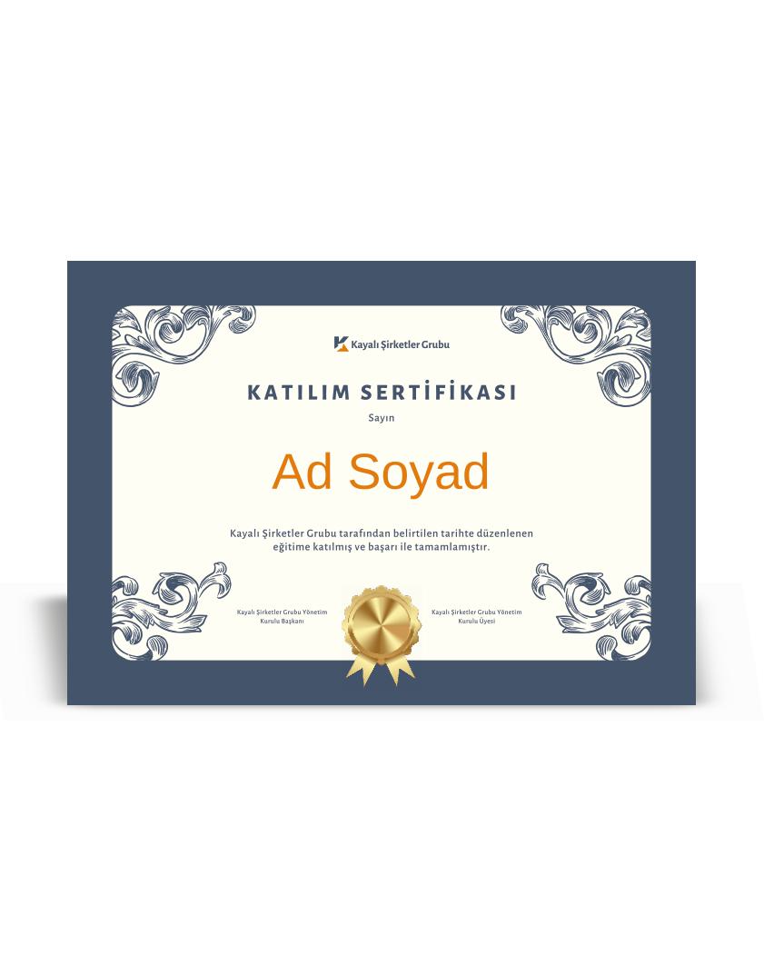 KATILIM SERTİFİKASI