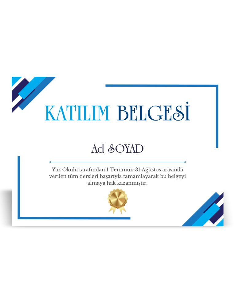 KATILIM BELGESİ
